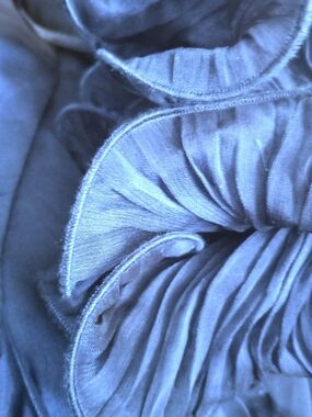 Adrianna Papell Blue Ruffled Maxi Dress